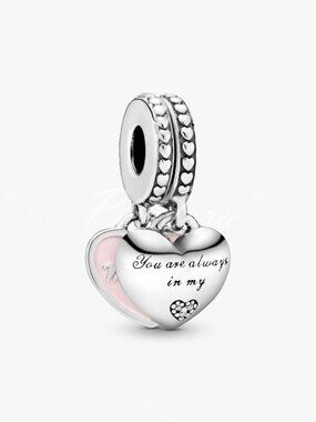 Mother & Daughter Hearts Dangle Charm